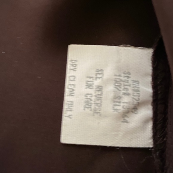 Laundry by Shelli Segal Chocolate Brown Silk Blouse Sz Sm/Med - Picture 9 of 13